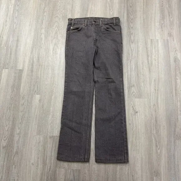 Vintage Levis 575 Jeans Men's 32x32 Gray Black 80s Orange Tab USA Made Western